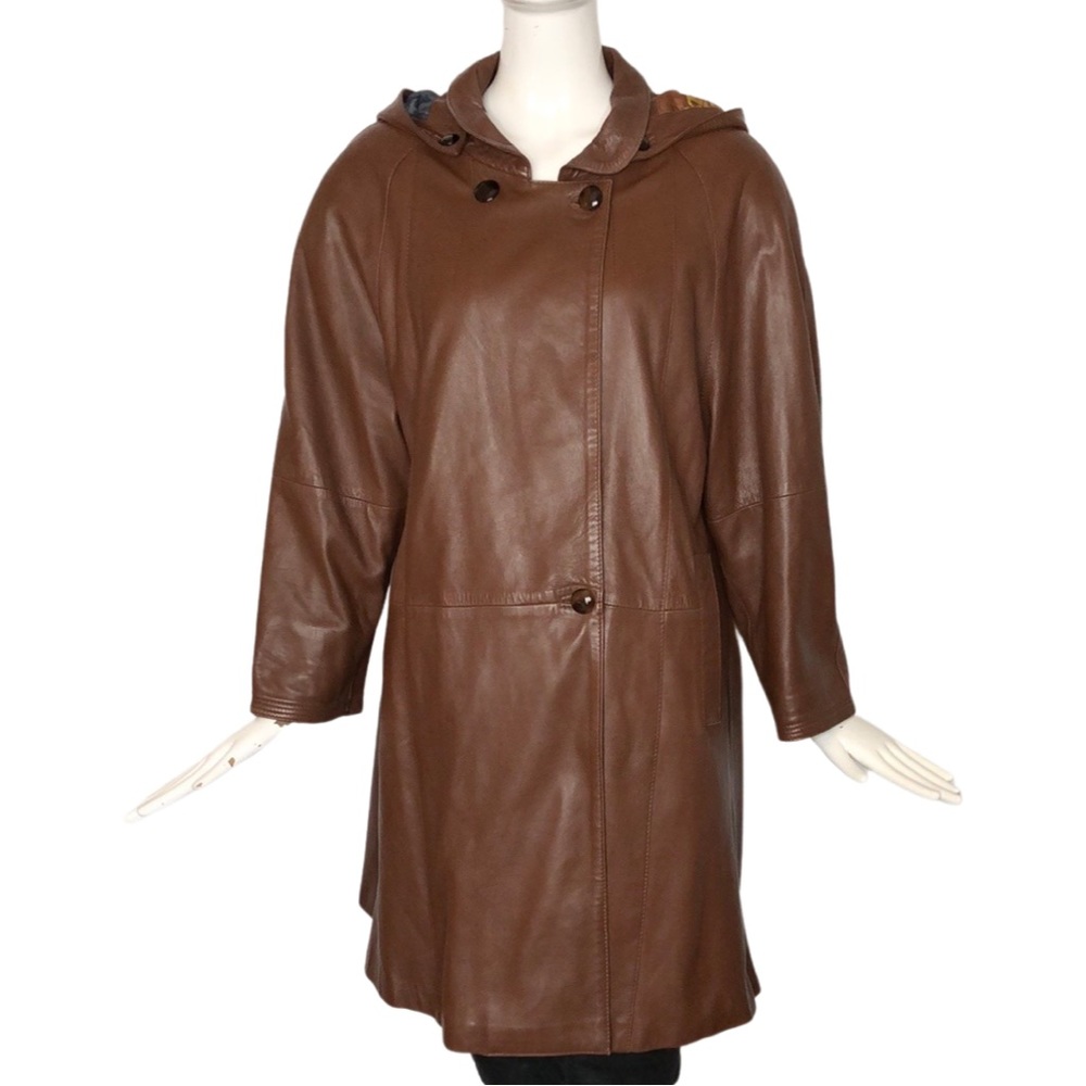 Anna Piazza Pitti leather coat
